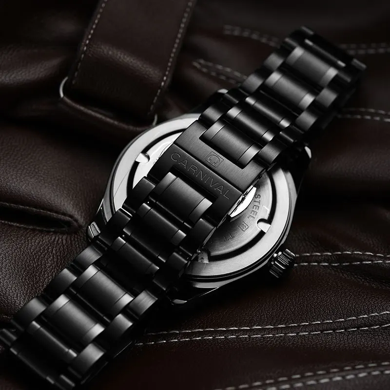 Карнавал Спорт Тритий часы для мужчин военные мужские s часы лучший бренд класса люкс кварцевые наручные часы поверхность из углеродного волокна reloj hombre