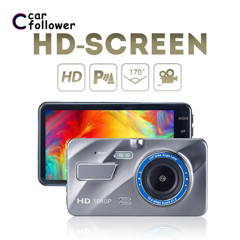 Автомобильный видеорегистратор Full HD 1080P 4 дюймовый IPS экран автомобильная камера