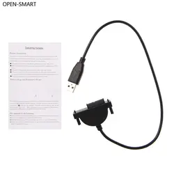 OPEN-SMART USB 2,0 для Mini SATAII 7 + 6 Pin 40 см Кабель-адаптер для ноутбука CD/DVD rom Оптический привод