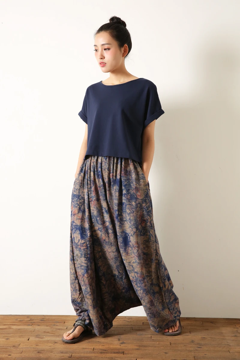 

Clearance--2016 female summer and autumn plus plus size 100kg fluid bib pants one piece harem pants dress loose maternity pants