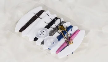 

DHL 2500SETS/lot mini sewing kit / travel sewing kits embroidery needlework six threads sewing kit mending kit