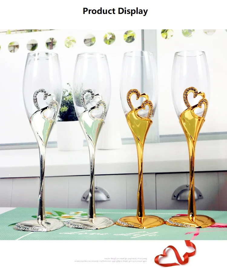2 шт./компл. хрустальные свадебные торжественные бокалы для шампанского Стаканы Чашки для напитков вечерние свадебные украшения вина чашки для вечеринок подарочная коробка