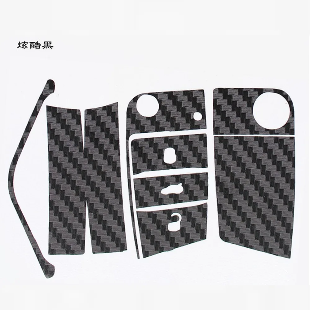 Carbon Fiber Film Car Key Cover Glue Sticker Trim Styling Shell Case For Volkswagen VW Golf 7 VII MK7 GTI Golf7 Skoda Octavia A7