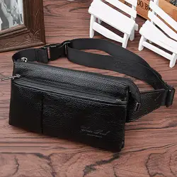 Мужская сумка из натуральной кожи, поясная сумка для мобильного телефона, поясная сумка на ремне, сумка на грудь, модная сумка из