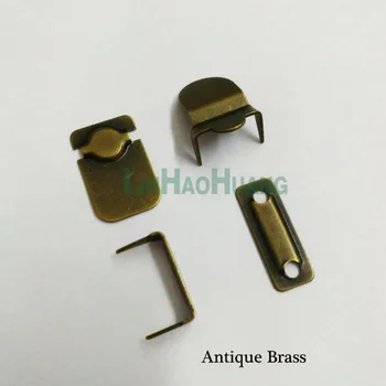 

60sets/lot 4-part trousers hooks metal brass buttons silver nickle / black nickle /Bronze color free shipping 2015091002