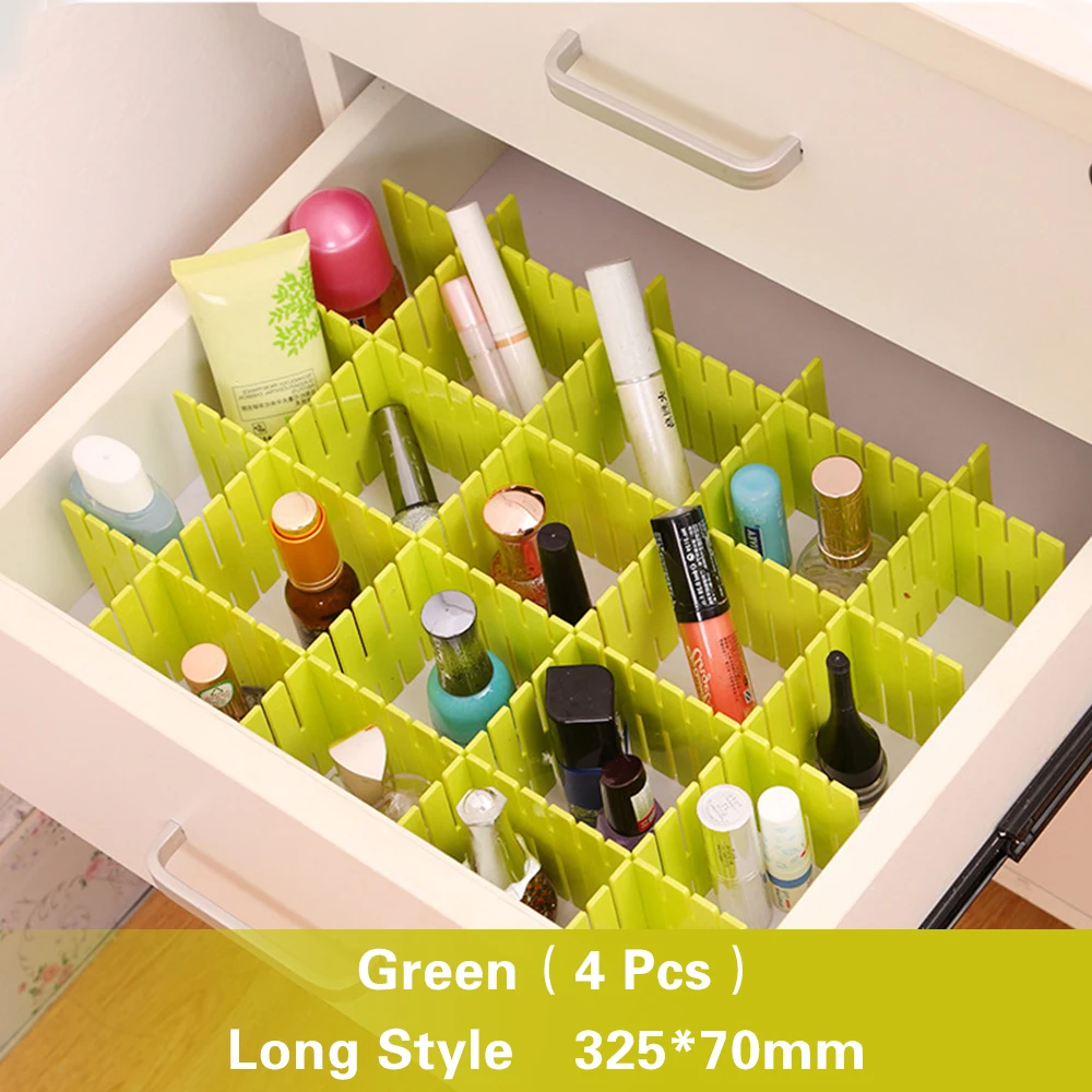 Высококачественная Полка для шкафа, разделитель для одежды, органайзер для одежды, полка для шкафа и разделитель для шкафа - Цвет: L Green 32.5x7cm4pcs