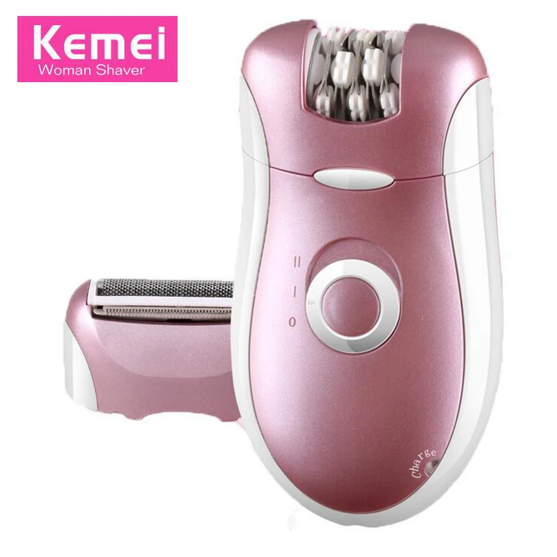

Original Kemei KM-2068 2 In 1 Electric Rechargeable Woman Epilator Beard Shaver Epilator for Body