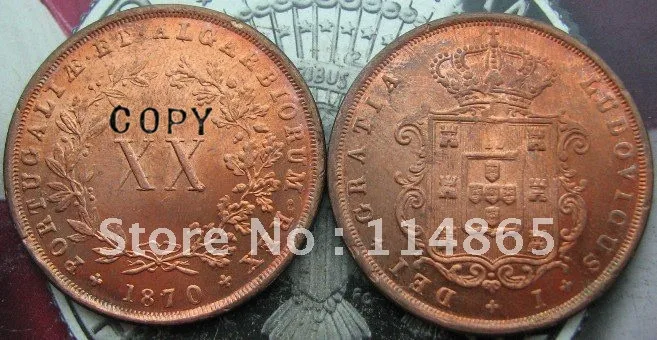 

1870 PORTUGAL XX REIS copy coins commemorative coins-replica coins medal coins collectibles badge