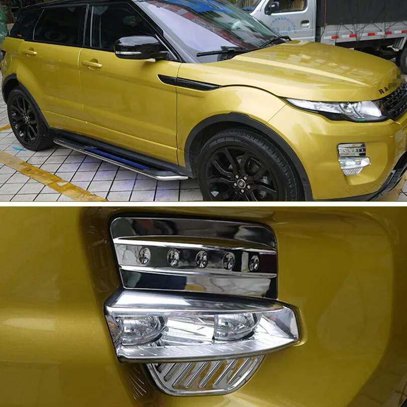 4 шт. ABS Chrome передние противотуманные свет лампы Крышка ободок Накладка для Land Rover Evoque 2012 2013