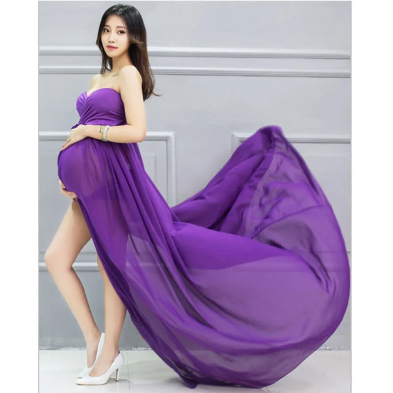 Maternity Photography Props Pregnancy Woman Shoulderless Long Dresses Pregnant Clothes Photo Shoot