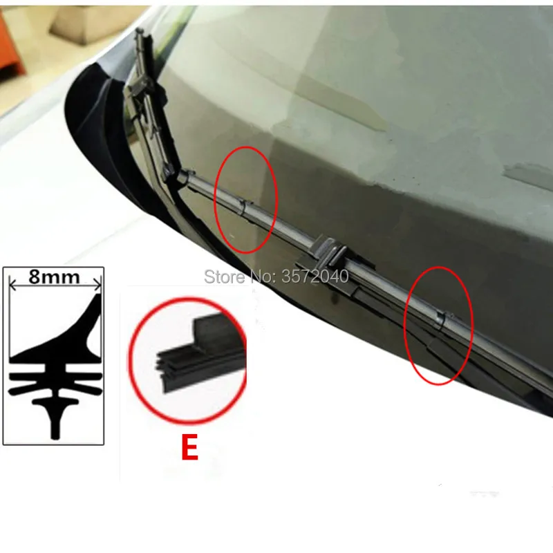 Free shipping Car Windshield wipers blade Rubber strip for AUDI A1 A3