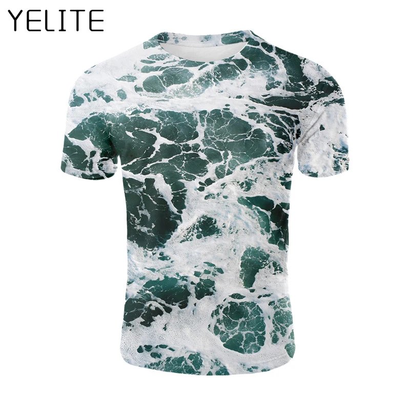 YELITE 2019 Новая мужская Геометрическая 3D футболка Летняя Повседневная классная Женская Мужская забавная аниме футболка 2019 новейшая Homme