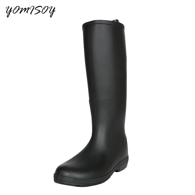 

YOMISOY Rain Boots Nylon Women High Quality Zapatos De Mujer Round Toe Botas Mujer Fall Boots Basic Rainboots Women