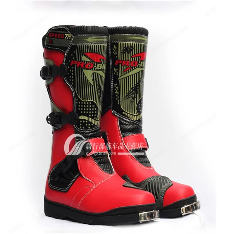 Pro Biker Microfiber Leather Motorcycle boots Racing shoes Speed motocross cross Village Boot off road motorcycle shoes men