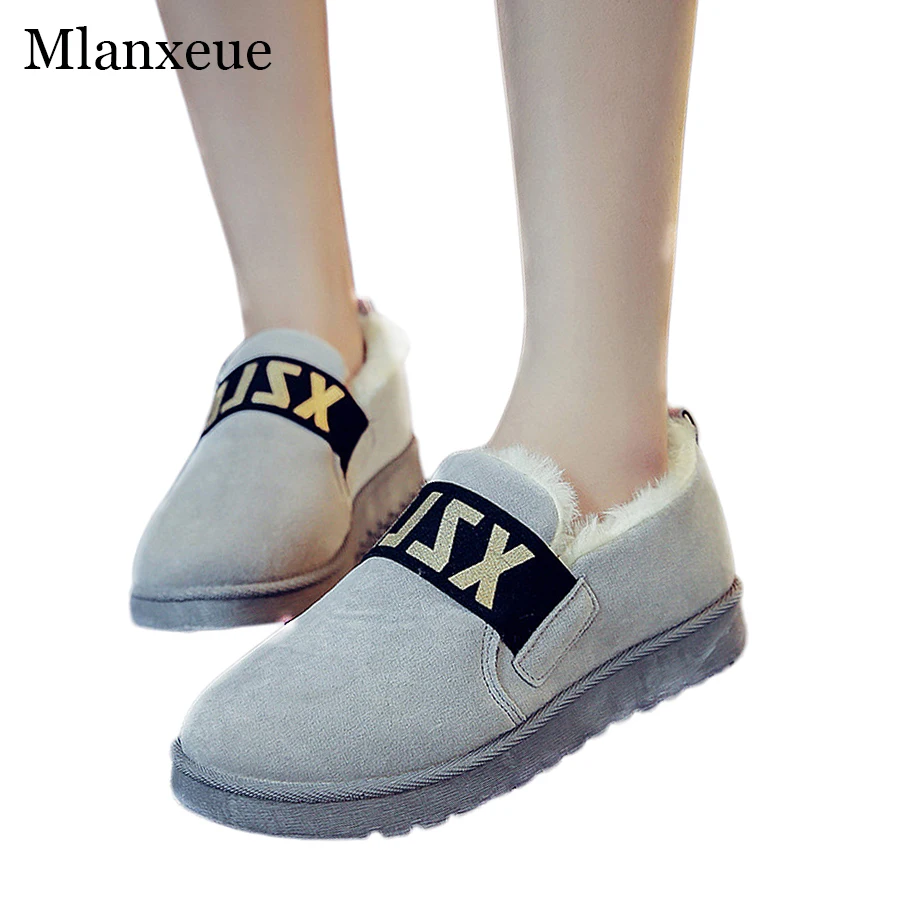 

MLANXEUE Flat Warm Shoes Fashion Snow Boots Women Retro Velvet Shoes 2016 Winter New Leisure Short Snow Boots