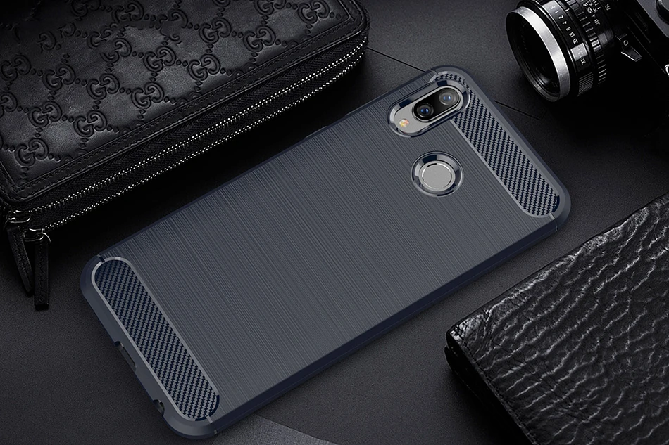 TOMKAS Carbon Fiber Case For Huawei Honor Play Phone Case On Bumper Silicone TPU Cover Coque Funda Carcasa Hoesje Capa Capinha   (11)
