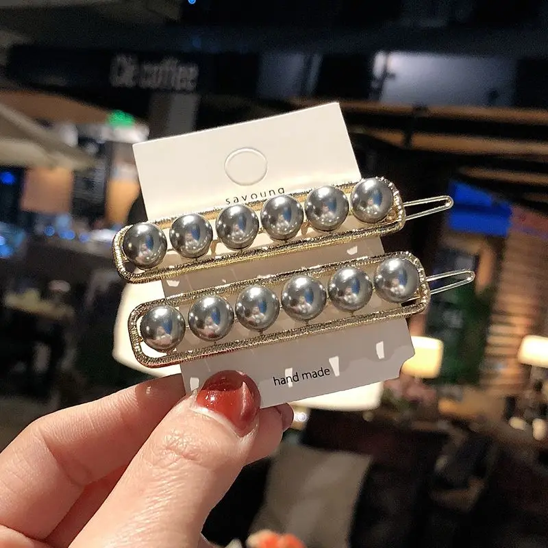 Korean Crystal Pearl Elegant Women Barrettes Hair Clip Hairgrips Hair Accessories Handmade Beads Hair Barrettes Bobby Pins Korean Crystal Pearl Elegant Women Barrettes Hair Clip Hairgrips Hair Accessories Handmade Beads Hair Barrettes Bobby Pins