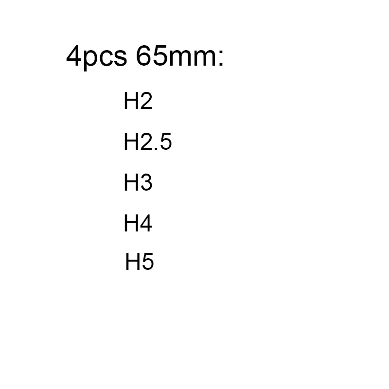 50 65 100 мм Длинный Магнитный безопасный Электрический шестигранный набор бит отвертки 1/4 дюйма хвостовик H1.5 до H14 отвертка Биты для электроинструмента - Цвет: 65mm H2-H5
