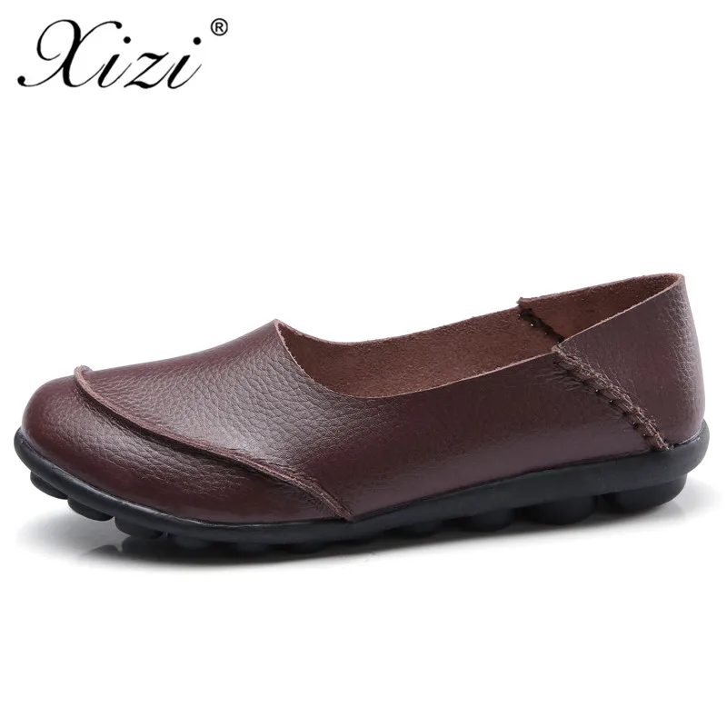 XIZI/ г. Женская обувь кожаная обувь женская повседневная обувь на плоской подошве мягкая и удобная женская обувь большой размер 34-44