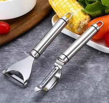 

Top Choice Food Grade 18/10 Stainless Steel Peeler, Two Types Kitchen Use Metal Peeler Vegetable Peeler SN250
