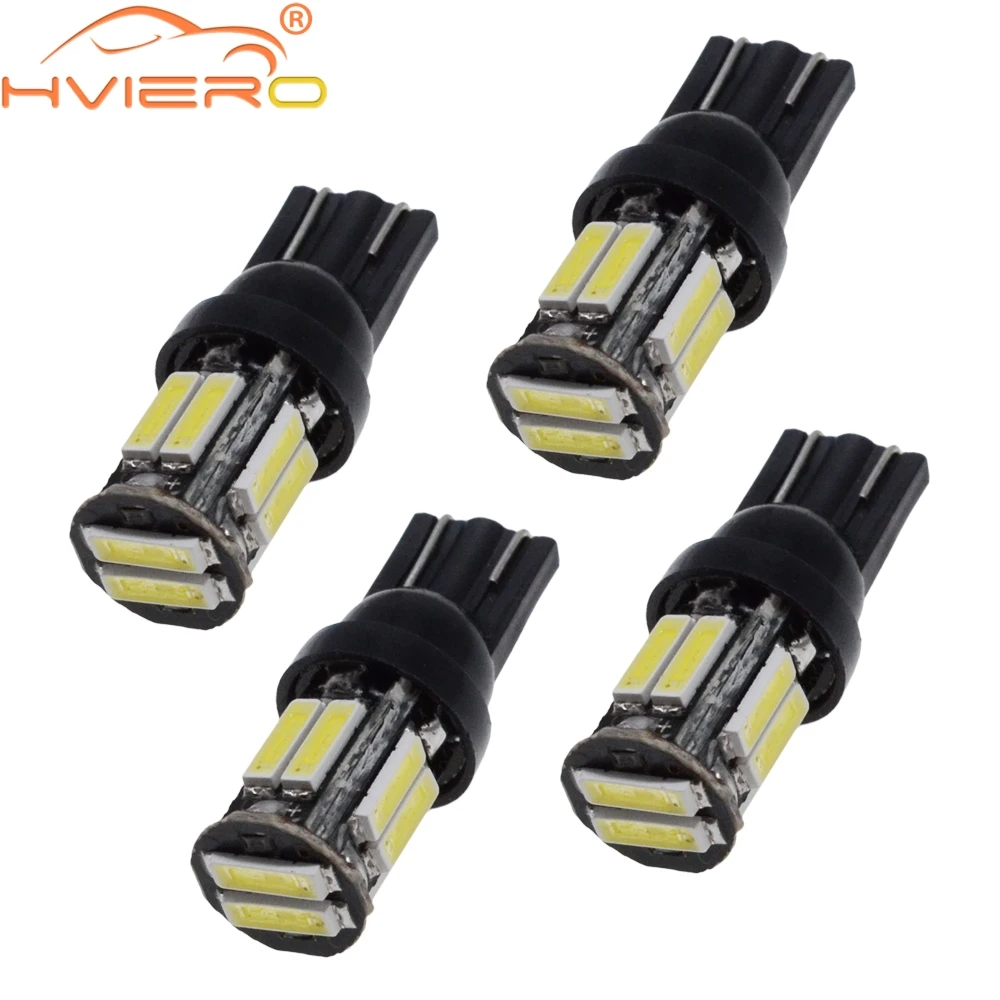 

4X W5W 10 Led 7020 SMD Car T10 LED 194 168 Wedge Replacement Reverse Instrument Panel Lamp White Blue Bulbs For Clearance Lights