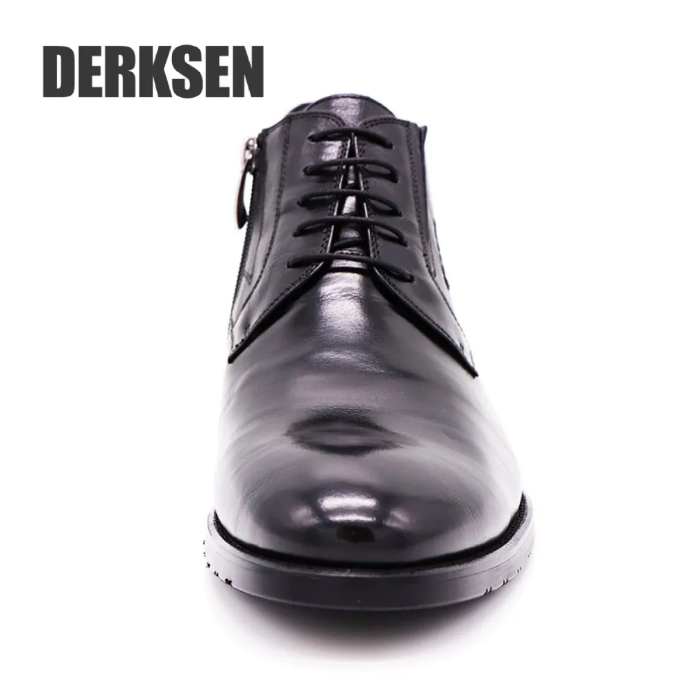 DERKSEN/модные ботинки из воловьей кожи с подкладкой мужские натуральной овечьей