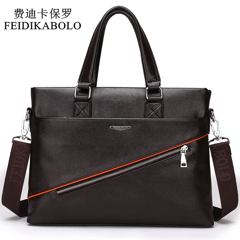 2016 Men Casual Briefcase Business Shoulder Bag Leather Messenger Bags Computer Laptop Handbag Bag Men's Travel Bags Two Colors 2016 men casual briefcase business shoulder bag computer laptop handbag bag leather messenger bag luxury brand men s travel bags