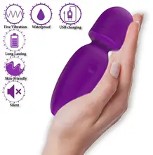 Usb Mini Vibrator Woman Av Magic Wand Vibrator Powerful Vibrator Clitoris G Spot Massager Sex Shop For Couple Sex Product Vibro sex vibrator for woman female adult sex toys body massager magic wand av stick g spot usb rechargeable sex product