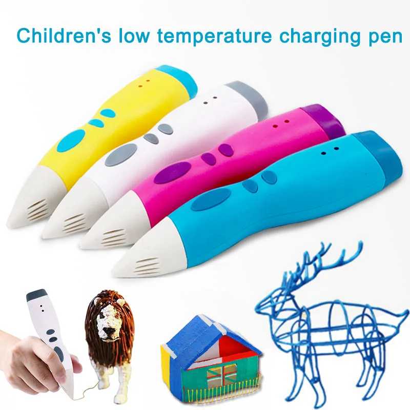 

3D Printing Pen Low Temperature PCL Filament 3D Printing Scribble Pen Xmas Gifts for School SD998