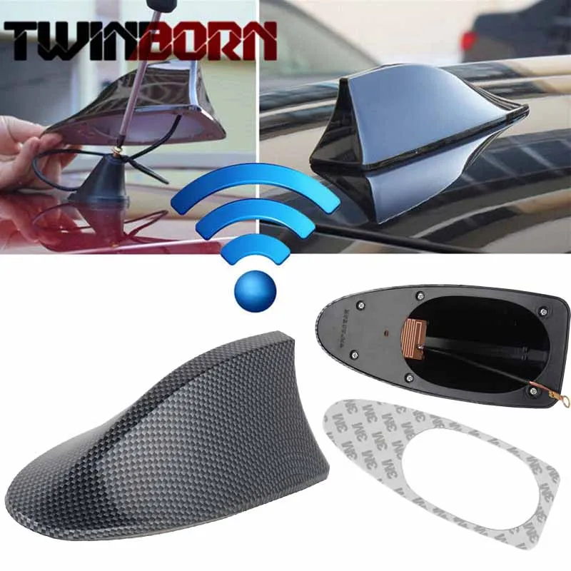 

MAYITR 8 Colors Performance Car Shark Fin Roof Antenna Shark Fin Antenna Radio FM/AM Decorate Aerial for BMW High Quality