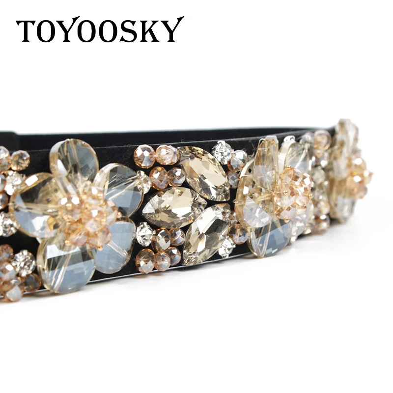 TOYOOSKY/новые модные черные женские ремни из искусственной кожи со стразами и