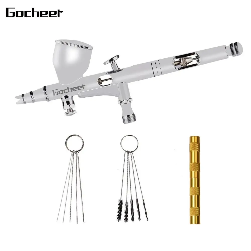 

Gocheer 0.2mm/0.3mm/0.5mm Nozzle airbrush gun dual action airbrush set for cakes nails car paint sandblasting gun for modelling