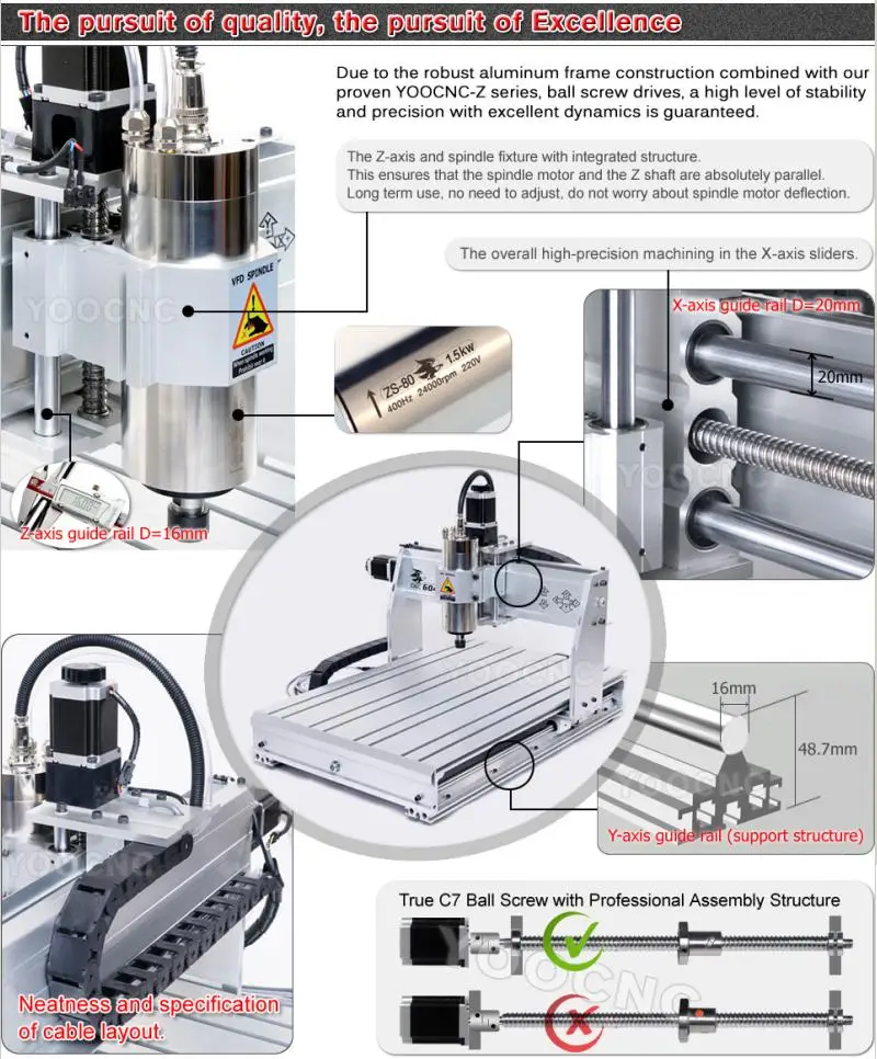 USB CNC 6040 Маршрутизатор 4 оси гравировальный станок 2.2квт шпиндель для резки металла дерева PCB фрезерный станок