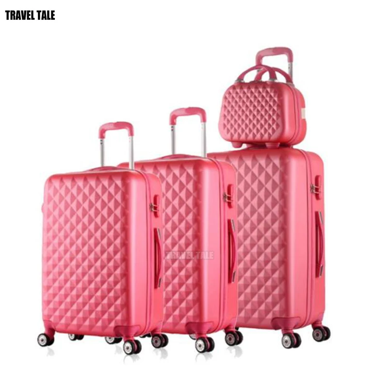 Travel tale spinner Дорожный чемодан из АБС набор жесткие стороны багажная сумка на колесиках комплекты одежды 3 предмета в комплекте