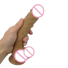 20CM Dual Layer Dildo Soft Silicone Huge Realistic Dildos Male Artificial Penis Cock Pussy Plug Massager Sex toy for Women