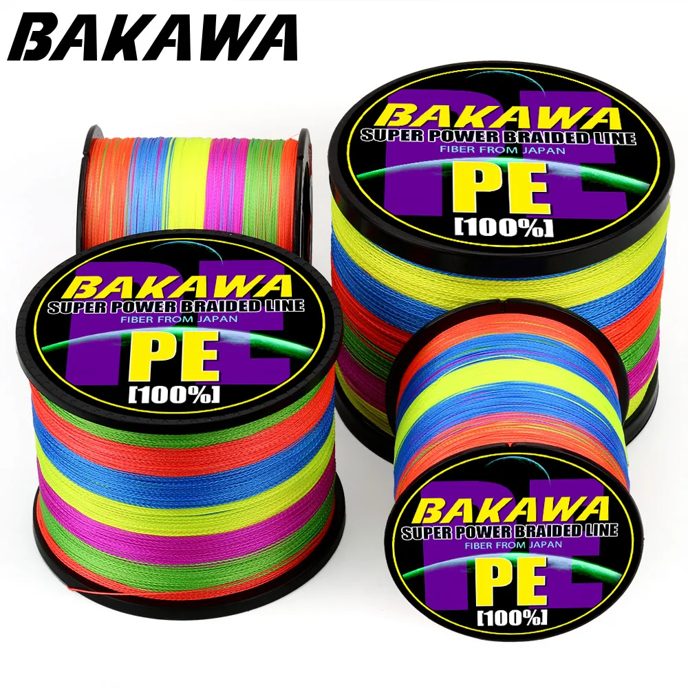 BAKAWA рыболовная леска 4 нити PE плетеная 1000 метров мультифиламентная веревка peche carpe
