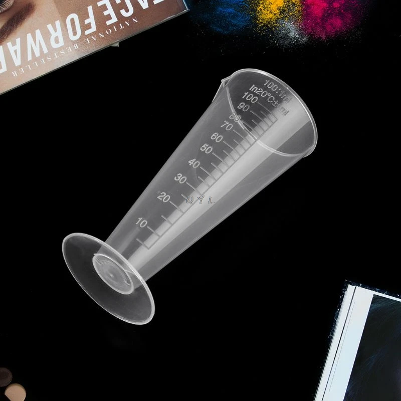 1PC 100ml Laboratory Bottle Lab Kitchen Plastic Measuring Cup Measuring Cup