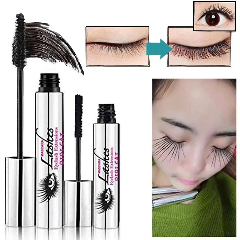 1 Set 4D Fiber Lashes Mascara Premium Massief Lengte Volume Organische Hypoallergeen Maquiagem Make-Up Zwart Rood Willekeurige Schoonheid Gezondheid