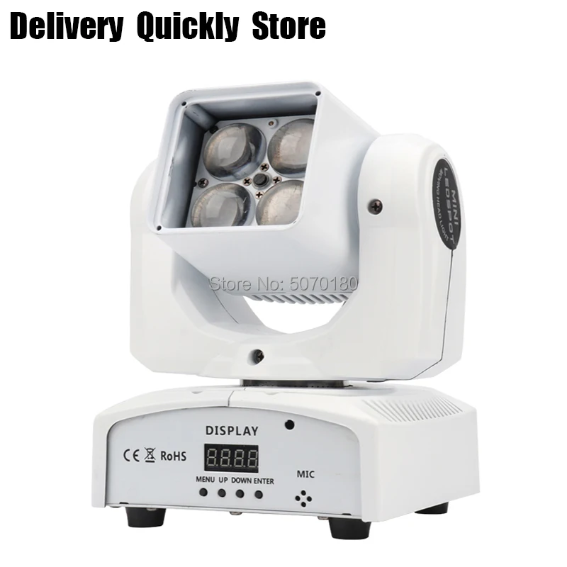 

New arrival 4pcs 10W RGBW 4 IN 1 beam Moving Head with zoom function good Use for Home entertainment party KTV Night Club Dance