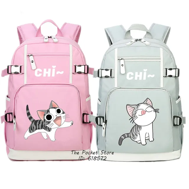 Kawaii Cat Women Backpack Chi's Sweet Home Cute Backpack Chi Cat Canvas