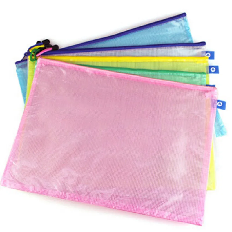 Us 7 18 50 Off 10pcs Lot Doent File Bag Holder Storage Case Cosmetic Makeup Student Stationery School Supplies Pen Plastic Container In