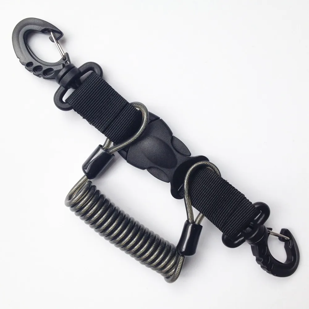 Scuba Choice Diving Dive Snappy Coil Camera Lanyard and Quick Release Buckle Scuba Choice Diving Dive Snappy Coil Camera Lanyard and Quick Release Buckle
