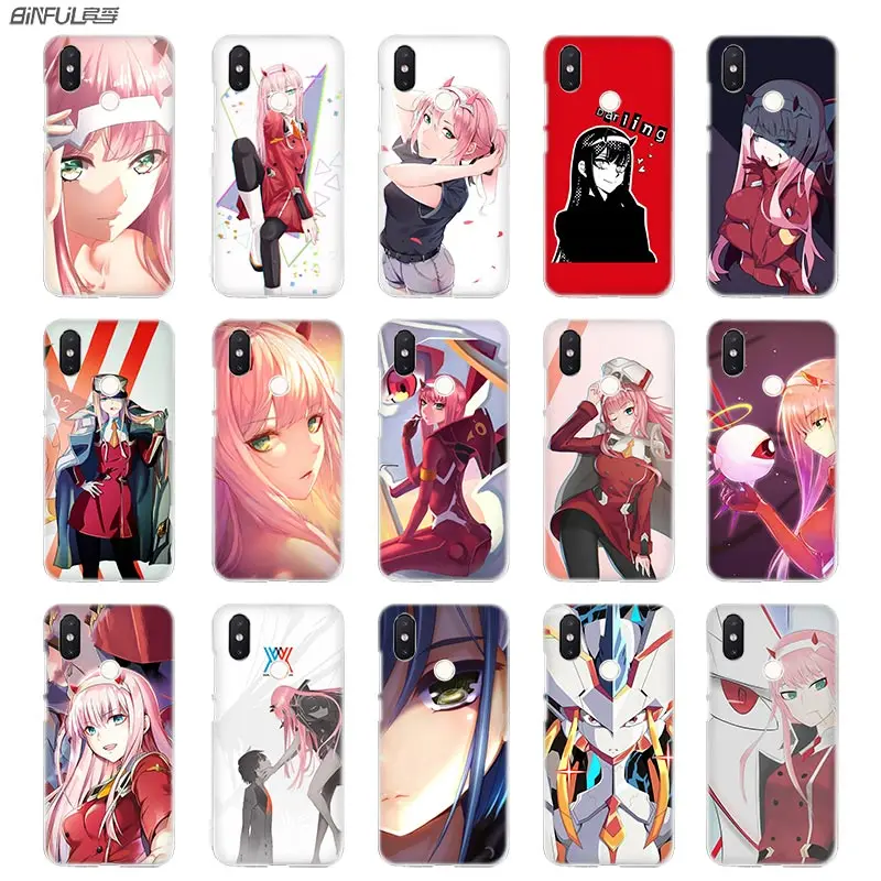 

BinFul Anime Darling in the FranXX Transparent Hard phone case cover for Xiaomi mi Redmi Note 5 4 3 4X 5A Plus 6 Pro 64g S2