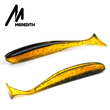 Meredith 75mm 2.4g 20pcs Wobblers Fishing Lures Easy Shiner Swimbaits Silicone Soft Bait Double Color Carp Artificial Soft Lure