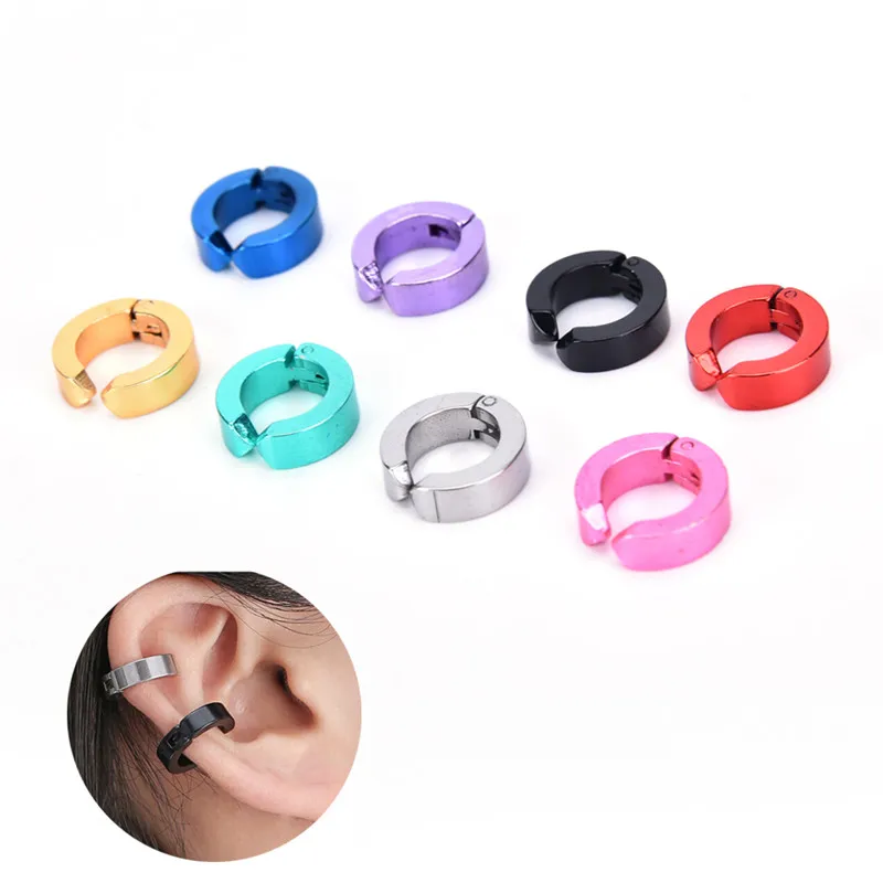 Man Titanium Steel Earrings Ear Clip Ears Buckle Women Earrings Jewelry