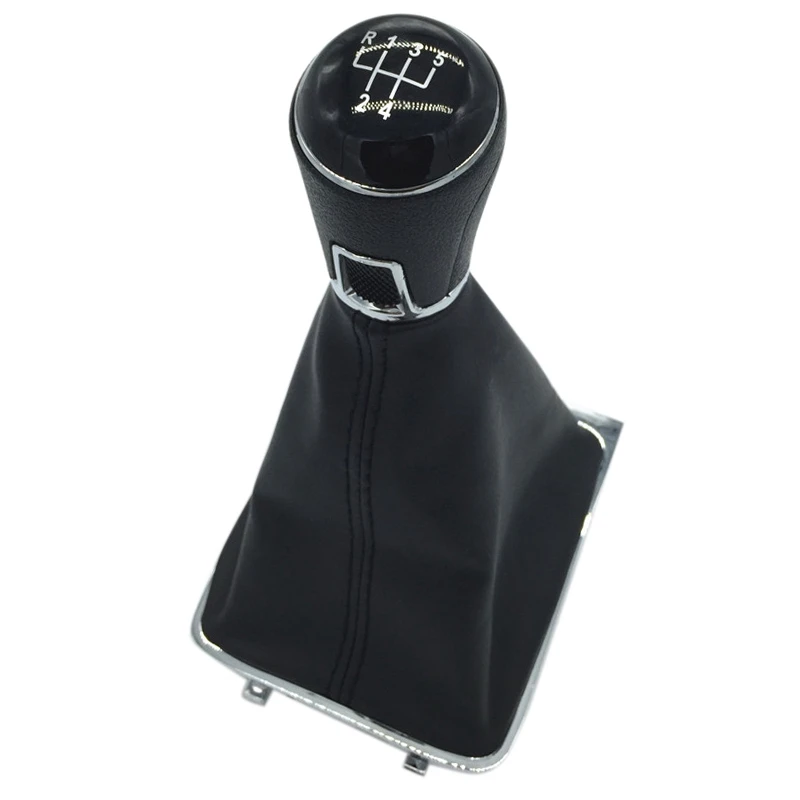 5 speed Приспособления для стилизации автомобиля ручка переключения с воротником крышки ботинка для Volkswagen Passat B7 2011 2012 2013 автостайлинг - Color: 5 speed