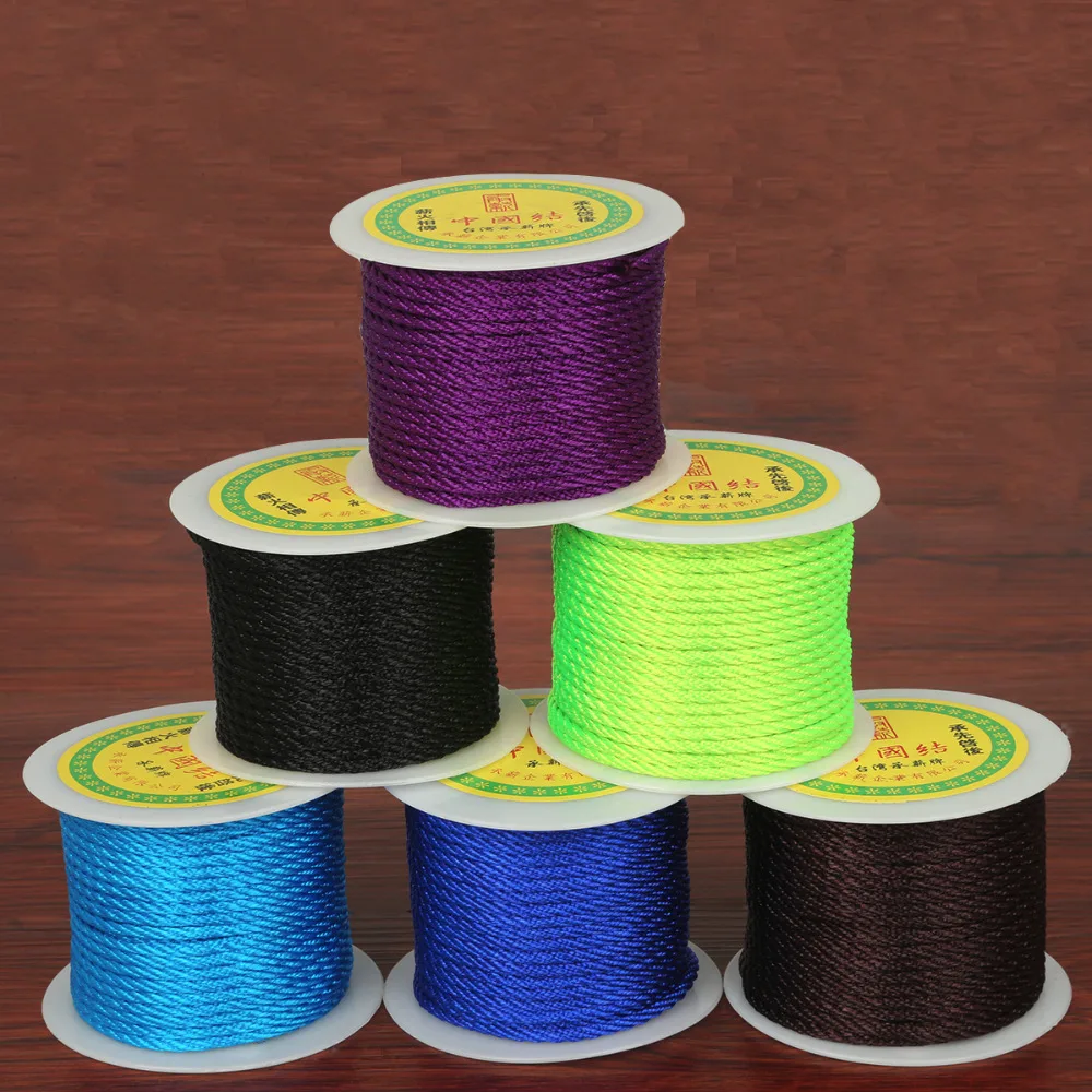 

16 Colors 27yard/roll 3mm Diameter Genuine Braided Cord Chinese Knot Beading Thread Diy Jewelry Accessory