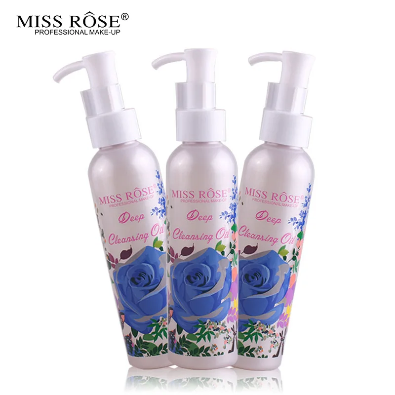 Miss Rose Makeup Remover Cosmetics Face Cleansing Oil 120ML Liquid Deep Cleansing Lotion Shrink Pores Lip Eye Clean Facial Carez4