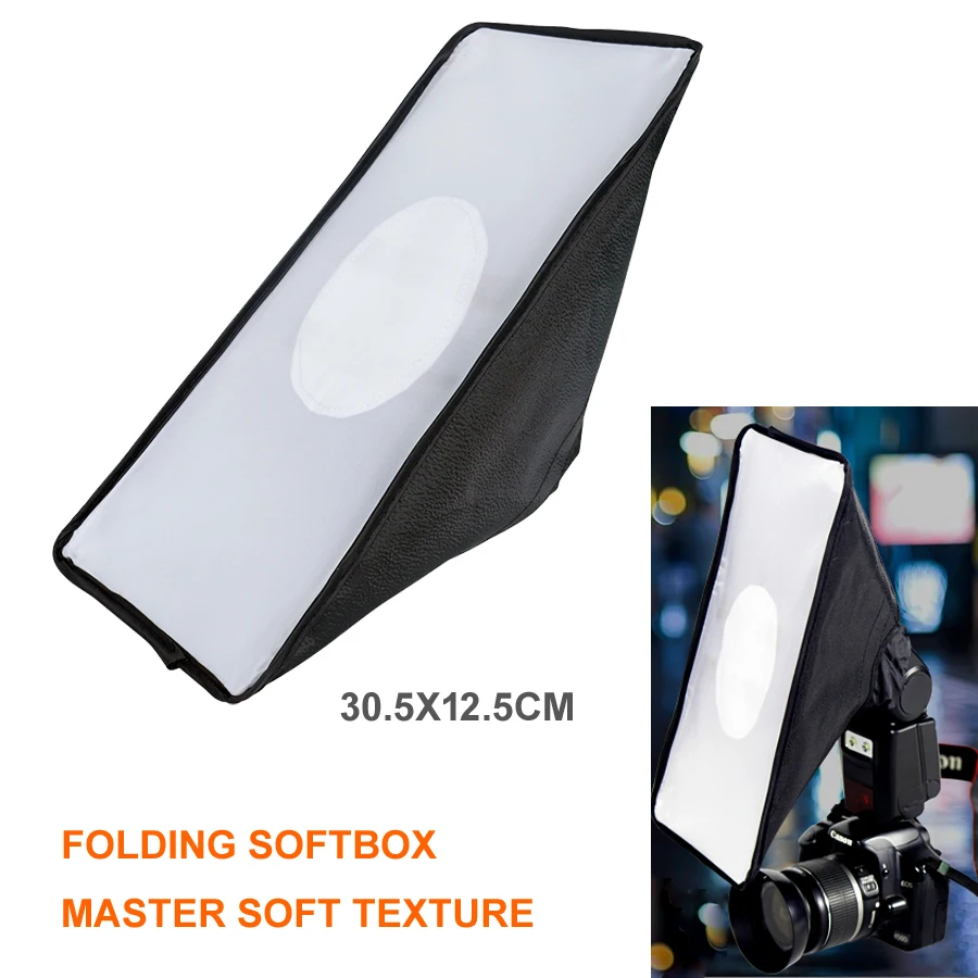 30.5x12.5cm Photography Flash Softbox Diffuser For Canon EOS 600EX