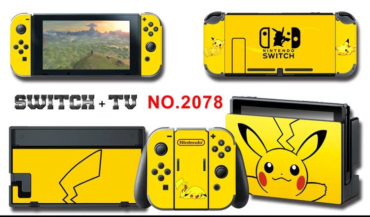 Для nintendo Switch Pain sticker консоль Dock Joy Con полное покрытие цветной бумажной кожи Закаленное стекло протектор экрана от 2000-2305